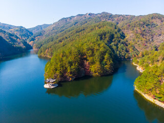 Late, autumn, scenery, of, Qingliangzhai, Scenic, Area, in, Wuhan, Hubei