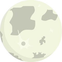 Vector illustration of moon emoticon