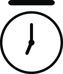 clock Icon Vector Sign or Symbol