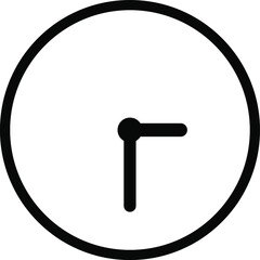 clock Icon Vector Sign or Symbol