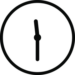 clock Icon Vector Sign or Symbol