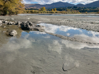 Mud Formations on the Shotover River along the Tucker Beach Trail, New Zealand	
Tucker Beach Trail,...