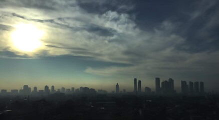 Fototapeta premium Clouds Over Jakarta