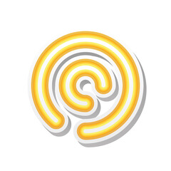 letter O in orange neon font