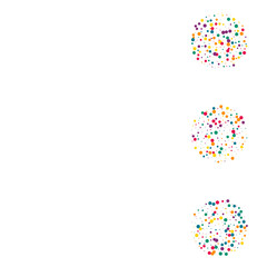 Green Dot Flying White Background. FallingFestive 