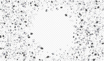 Silver Streamer Party Vector Transparent 