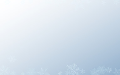 White Snowflake Vector Gray Background. Falling 