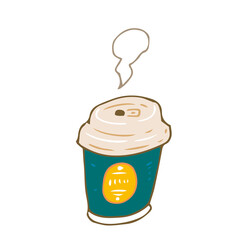 ホットコーヒー　テイクアウト　湯気