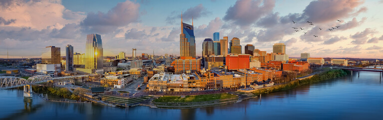 Nashville skyline in the morning