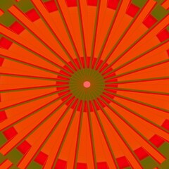 multi-colored stripes emanating from the center 