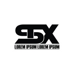 STX letter monogram logo design vector