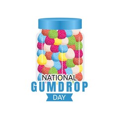National Gumdrop Day Vector Illustration. Suitable for greeting card poster and banner