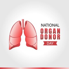 National Organ Donor Day Vector Illustration. Suitable for greeting card poster and banner