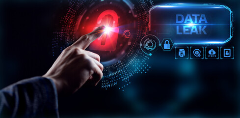 Cyber security data protection business technology privacy concept. Data leak