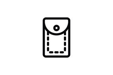 Sewing Outline Icon - Pocket