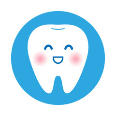 かわいい歯のアイコン（笑顔）