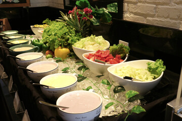 salad in a restaurant