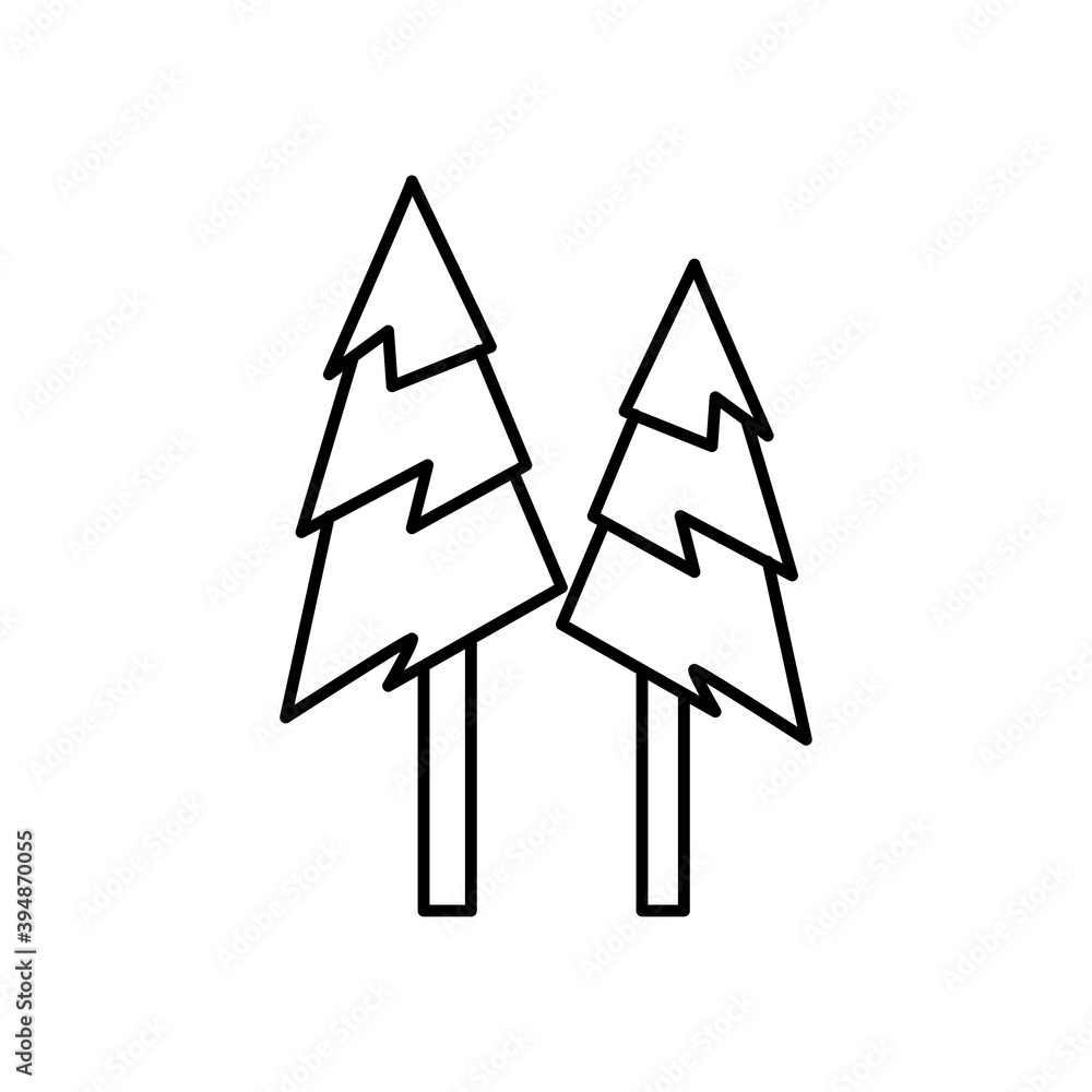 Aufkleber tree line icon. winter icon. simple design editable. design vector illustration