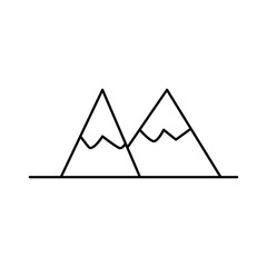 Mountain line icon. Winter icon. simple design editable. design vector illustration