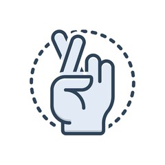 Color illustration icon for swear