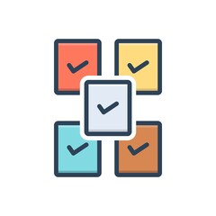 Color illustration icon for every