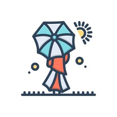 Color illustration icon for art