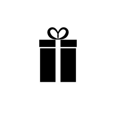 Gift box icon, graphic design template, Christmas present symbol, Xmas web sign, app button, vector illustration