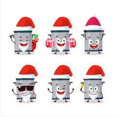 Santa Claus emoticons with cooking pan cartoon character
