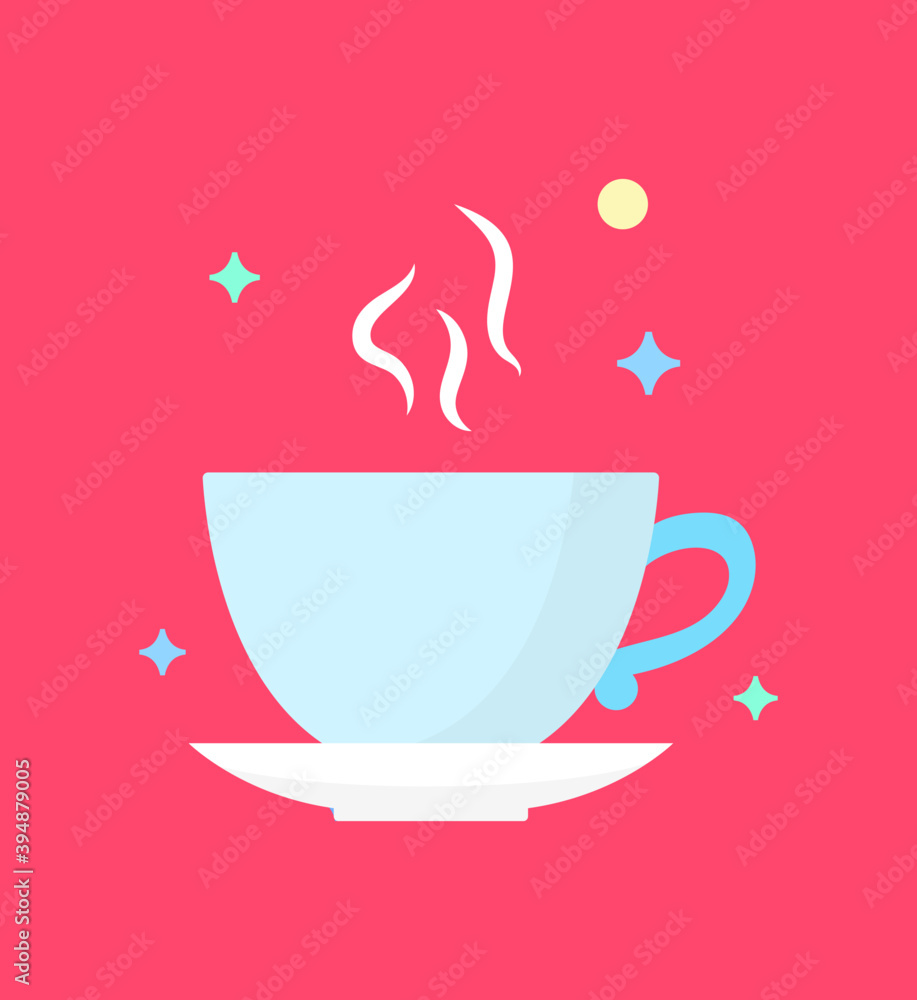 Wall mural Hot Teacup Vector 