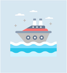 Cruise Liner Vector 