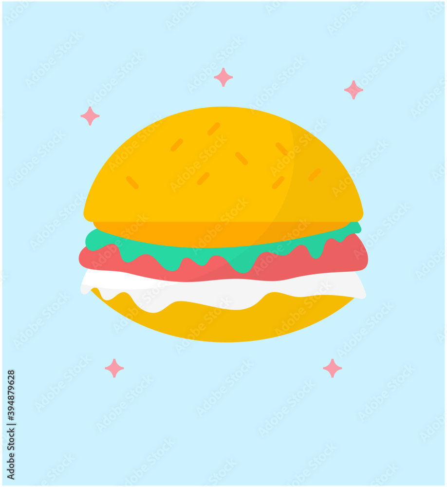 Poster burger fast food