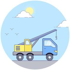 Obraz premium Industrial Crane Truck 