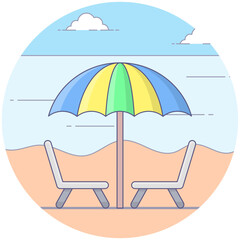 Beach Table Vector 