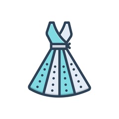 Color illustration icon for clothing