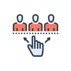 Color illustration icon for conclude