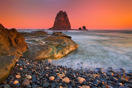 Majestic moment at Papuma beach,Indonesia
