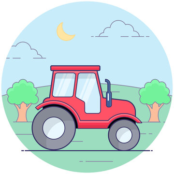 Farming Tractor Vector 