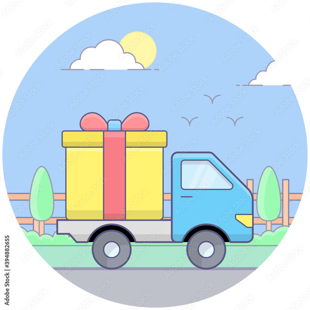 Sticker Gift  Delivery Vector 