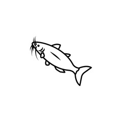 catfish line icon. signs and symbols can be used for web, logo, mobile app, ui, ux