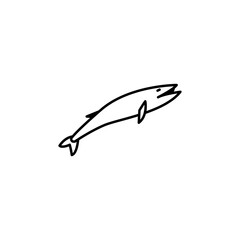 grey, whale, shape line icon. signs and symbols can be used for web, logo, mobile app, ui, ux