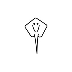 stingray line icon. signs and symbols can be used for web, logo, mobile app, ui, ux