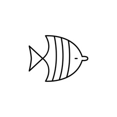 fish line icon. signs and symbols can be used for web, logo, mobile app, ui, ux