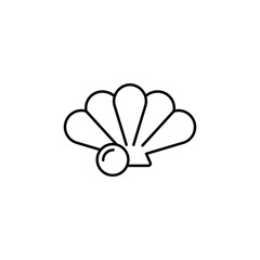 shell line icon. signs and symbols can be used for web, logo, mobile app, ui, ux