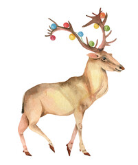 Deer with garland