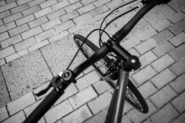 bicycle parking in the street