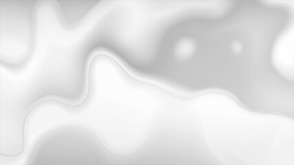 Pearly white abstract liquid waves background