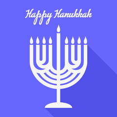 Happy Hanukkah greeting card. Vector illustration	
