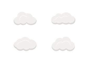 cloud vectors isolated on white background ep90