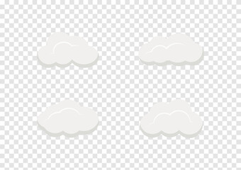 cloud vectors isolated on transparency background ep90