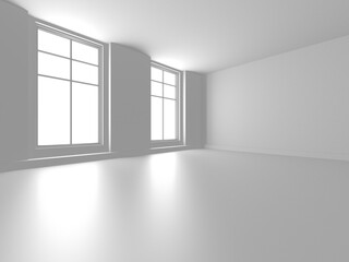 White Modern Background. Abstract Room Concept